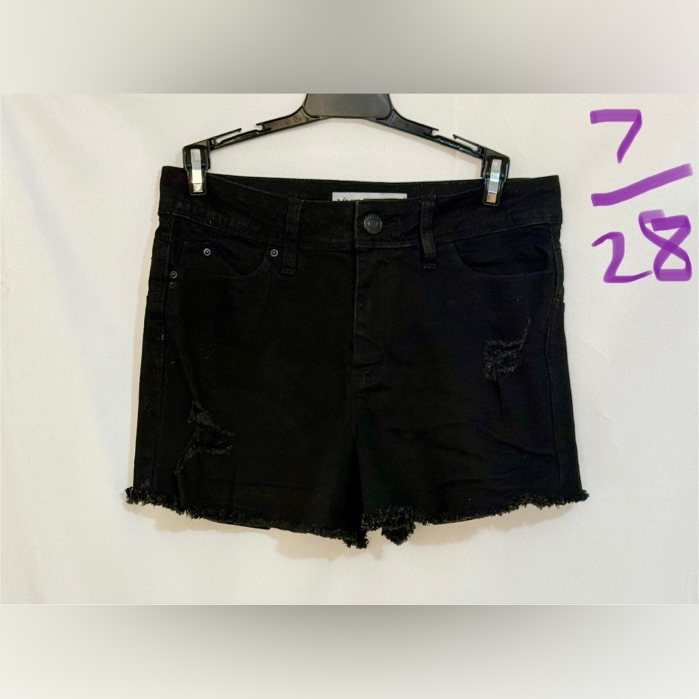 YMI Black Distressed Jean Shorts